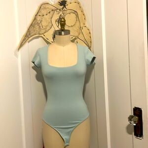 Free people- Small bodysuit in a robins egg blue nwot